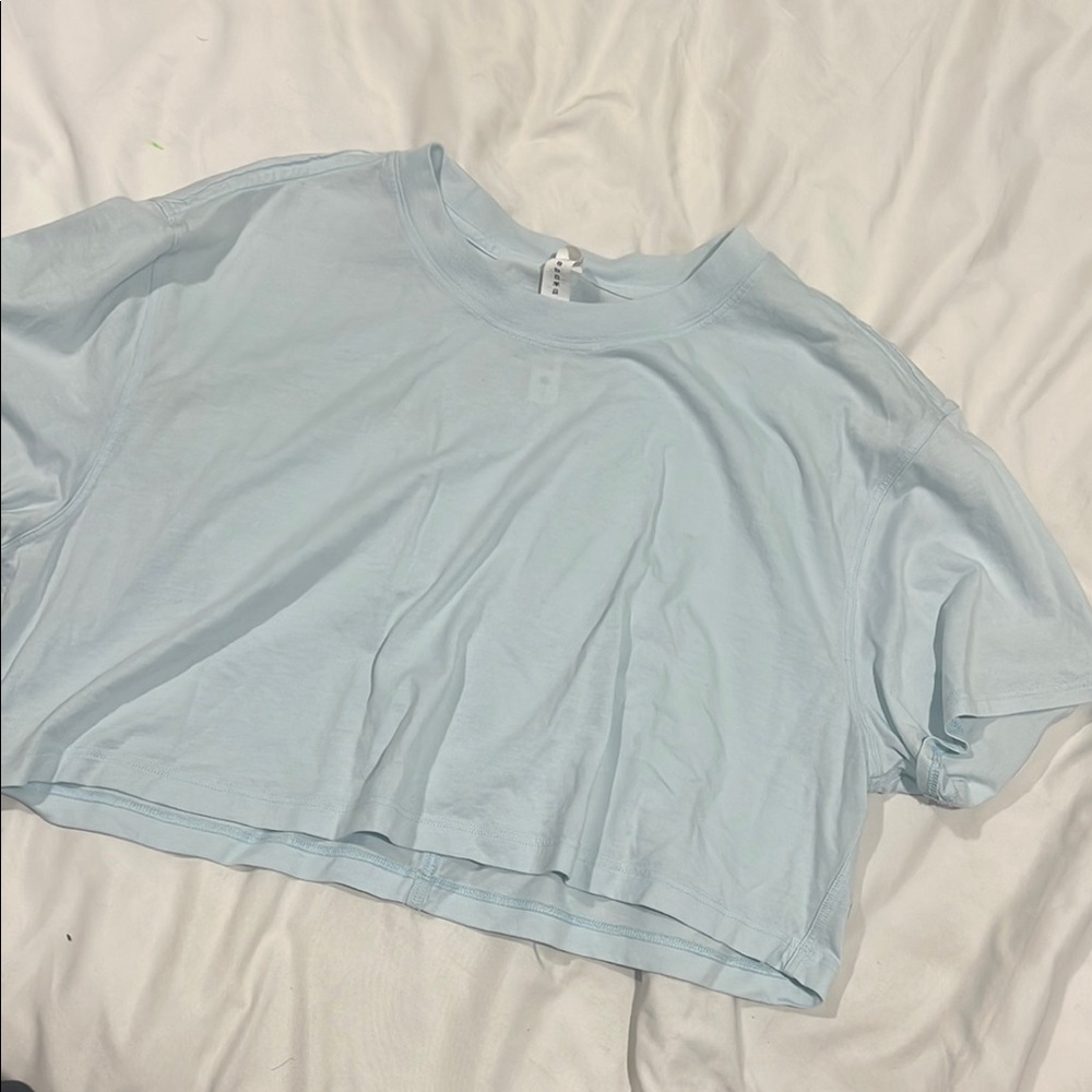 lululemon athletica Light Blue Crop Top